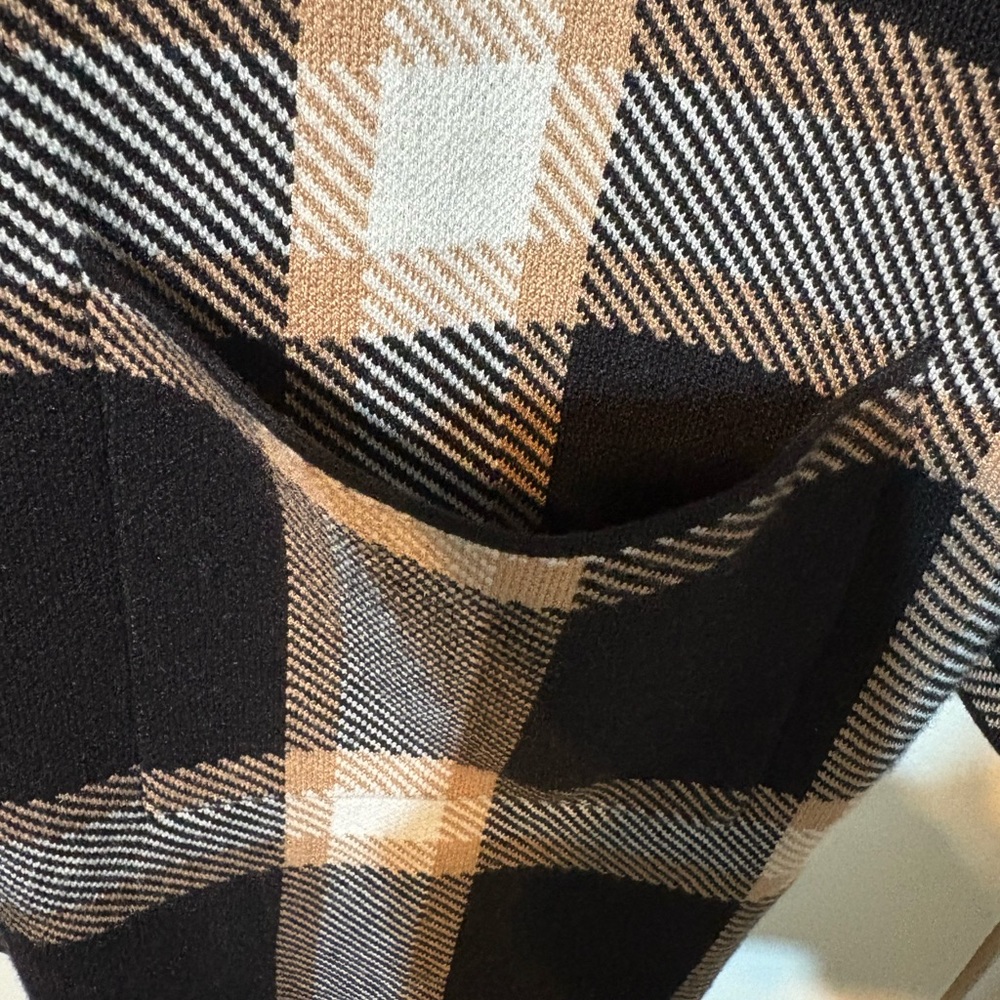 Absolutely Famous NWT Plaid Knit long Jacket/2 front pockets Size 1X - Picture 5 of 12